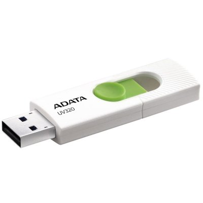 флешка A-Data 64GB UV320 White-Green Белый