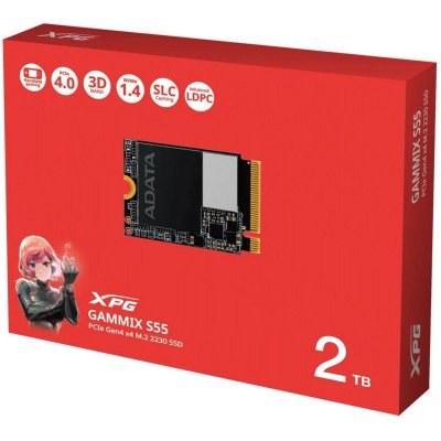 SSD диск ADATA XPG Gammix S55 2Tb SGAMMIXS55-2T-C Черный