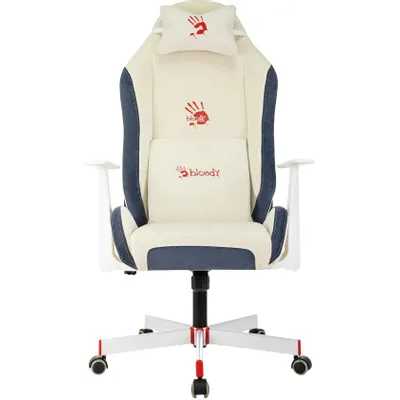 игровое кресло A4Tech Bloody GC-830 белый - синий