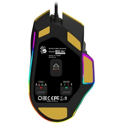 мышь A4Tech Bloody W95 Max Sports Lime Желтый-черный