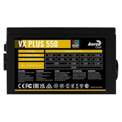 блок питания AeroCool VX Plus 550 RGB