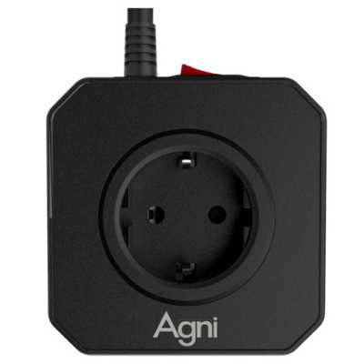 сетевой фильтр AGNI TP-VE4U5E-2m-black черный
