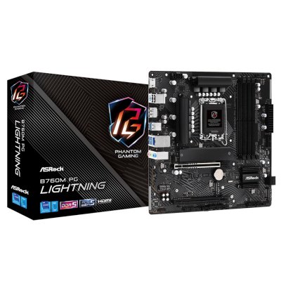 материнская плата ASRock B760M PG Lightning Черный
