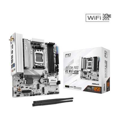 материнская плата ASRock B850M Pro RS WiFi White Черный
