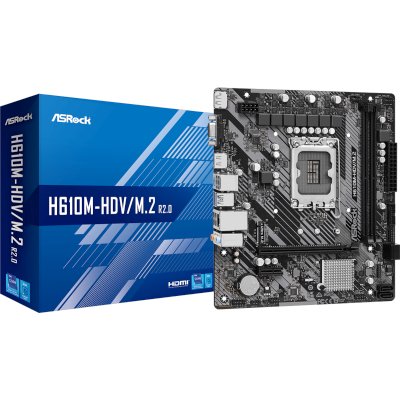 материнская плата ASRock H610M-HDV/M.2 R2.0 Черный
