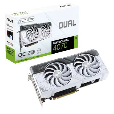 видеокарта ASUS nVidia GeForce RTX 4070 12Gb DUAL-RTX4070-O12G-WHITE
