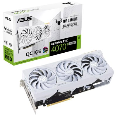 видеокарта ASUS nVidia GeForce RTX 4070 Ti Super 16Gb TUF-RTX4070TIS-O16G-WHITE-GAMING