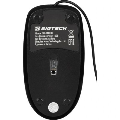 мышь BigTech BM-B100BK Серый-черный