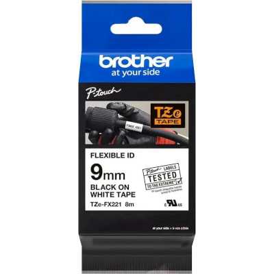 картридж Brother TZE-FX221 белый