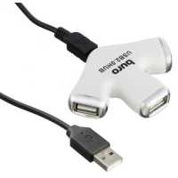 разветвитель USB Buro BU-HUB3-0.5-U2.0-PAW белый