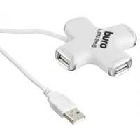 разветвитель USB Buro BU-HUB4-0.5-U2.0-СROSS белый