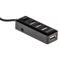 разветвитель USB Buro BU-HUB4-0.5L-U2.0 черный