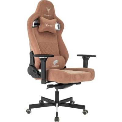 игровое кресло Бюрократ KNIGHT HUNTER VELV90 светло-коричневый