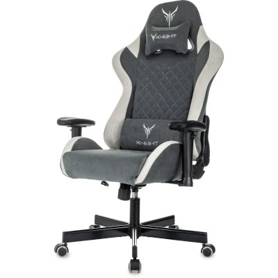 игровое кресло Бюрократ KNIGHT REGAL FABR-GR серый
