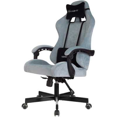 игровое кресло Бюрократ KNIGHT TERMINATOR Grey-Blue серый-голубой
