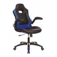 игровое кресло Бюрократ VIKING-1N-BL-BLUE черно-синий