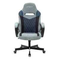 игровое кресло Бюрократ VIKING 6 KNIGHT BL FABRIC серый-синий