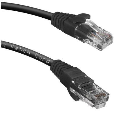 патч-корд Cabeus PC-UTP-RJ45-CAT.5E-0.5M-BK Черный