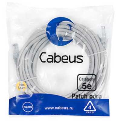 патч-корд Cabeus PC-UTP-RJ45-CAT.5E-10M-LSZH Серый
