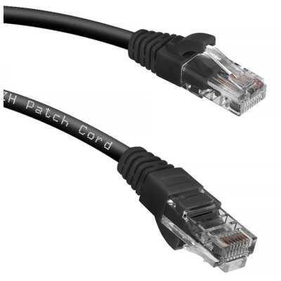 патч-корд Cabeus PC-UTP-RJ45-CAT.5E-5M-BK-LSZH Черный