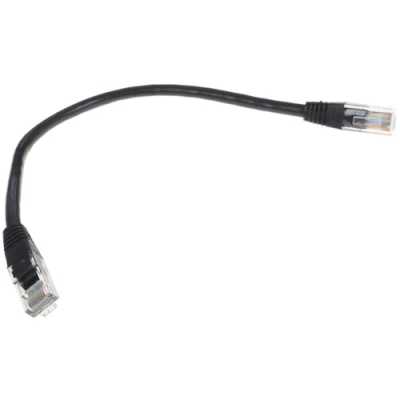 патч-корд Cablexpert PP12-0.25M/BK Черный