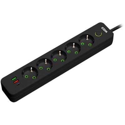 сетевой фильтр CBR CSF SP-5-2A1C-018M-B Black черный