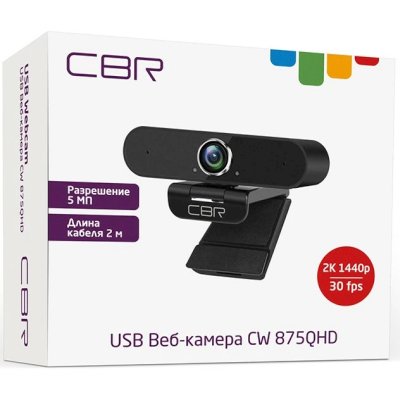 веб-камера CBR CW 875QHD Black черный