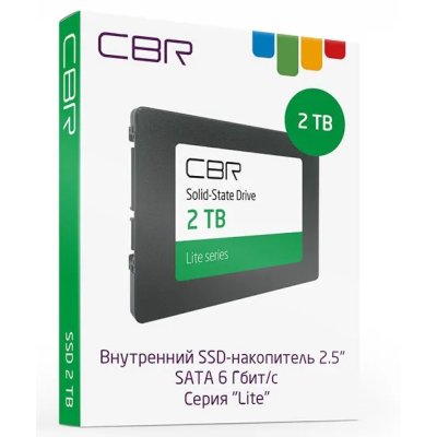 SSD диск CBR Lite 2Tb SSD-002TB-2.5-LT22 Черный
