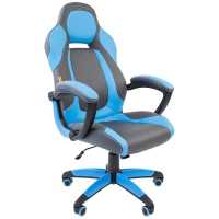 игровое кресло Chairman Game 20 Grey/Blue 7025817 серый-голубой