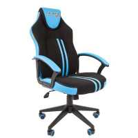 игровое кресло Chairman Game 26 Black-Blue черно-голубой