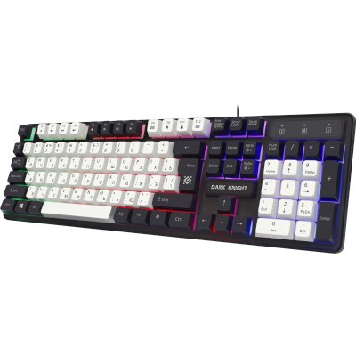 клавиатура Defender Dark Knight GK-077 White-Black Белый-черный