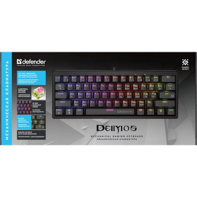 клавиатура Defender Deimos GK-303 Black Черный
