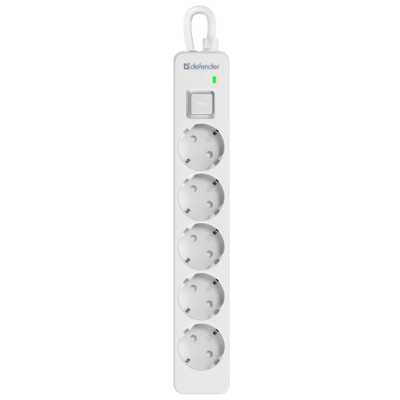 сетевой фильтр Defender DFS 133 White белый