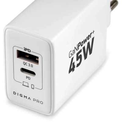 сетевое зарядное устройство Digma DPW4A5GX11WH