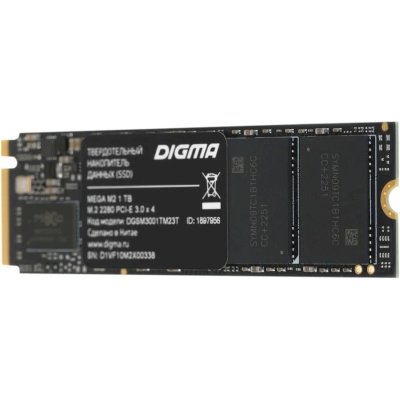 SSD диск Digma Mega M2 1Tb DGSM3001TM23T Черный