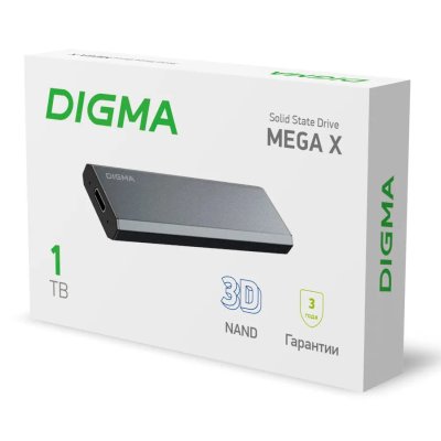 SSD диск Digma Mega X 1Tb DGSM8001T1MGG Темно-серый