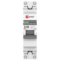 автоматический выключатель EKF ВА 47-63 1P (C) 4.5kA 25 А mcb4763-1-25C-pro