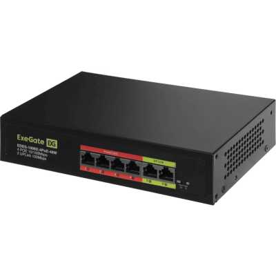 коммутатор ExeGate EDES-1006D.4PoE-48W