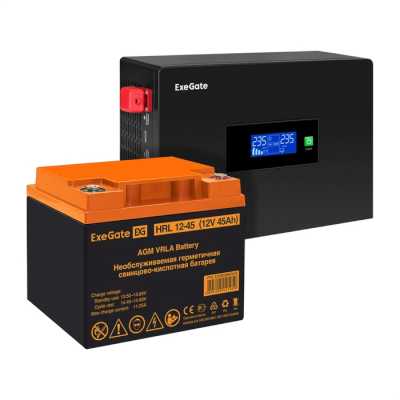 ИБП ExeGate IdealSine SR-1000.LCD.2SH EX297409RUS