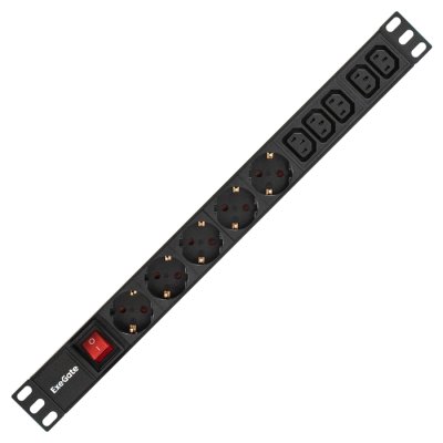 блок розеток ExeGate ServerPro PDU-19H008 Al-5C135S-C14-SW