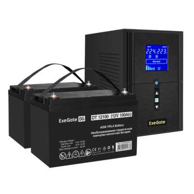 комплект ИБП ExeGate SineTower SZ-1500.LCD.AVR.2SH.1C13.USB EX296827RUS