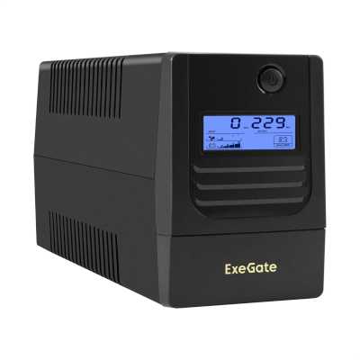 ИБП ExeGate Smart LB-1000.LCD.AVR.2SH.USB EX299507RUS Черный