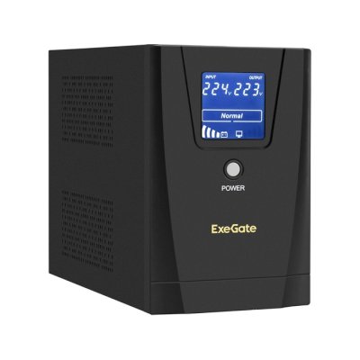 ИБП ExeGate SpecialPro Smart LLB-1600.LCD.AVR.2SH.3C13.USB Черный