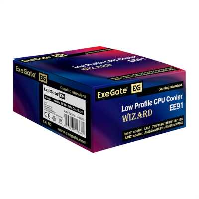 кулер ExeGate Wizard EE91-PWM.Cu.BLUE EX286154RUS