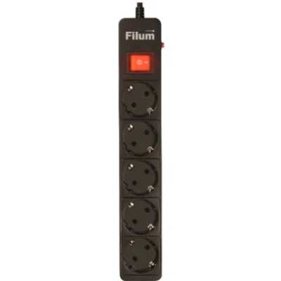 сетевой фильтр Filum FL-SP5-3.0M-BL черный