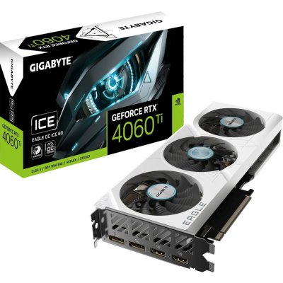 видеокарта GigaByte nVidia GeForce RTX 4060 Ti 8Gb GV-N406TEAGLEOC ICE-8GD