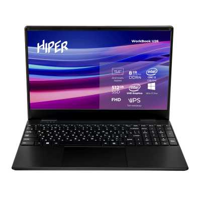 ноутбук Hiper WorkBook U26-15FII3123R8S5WPG Черный