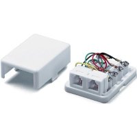 розетка телефонная Hyperline SB-2-6P4C-C2-WH