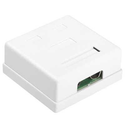 розетка компьютерная Hyperline SB1-2-8P8C-C6-SH-WH Белый