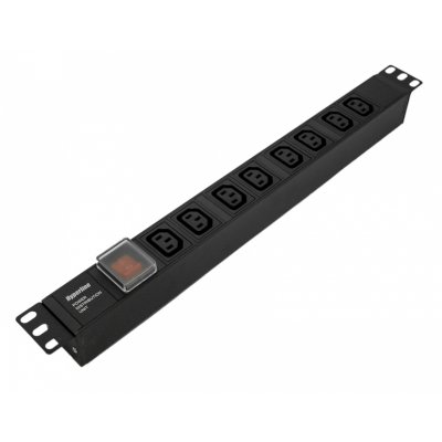 блок розеток Hyperline SHE19-8IEC-S-IEC